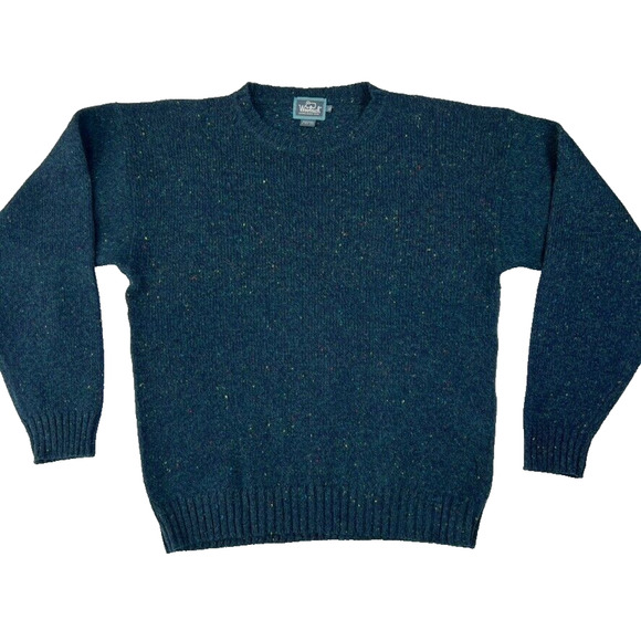 Woolrich Sweater Mens XL 100 % Wool Everglade Hand Framed Hong Kong Vintage - Picture 1 of 10